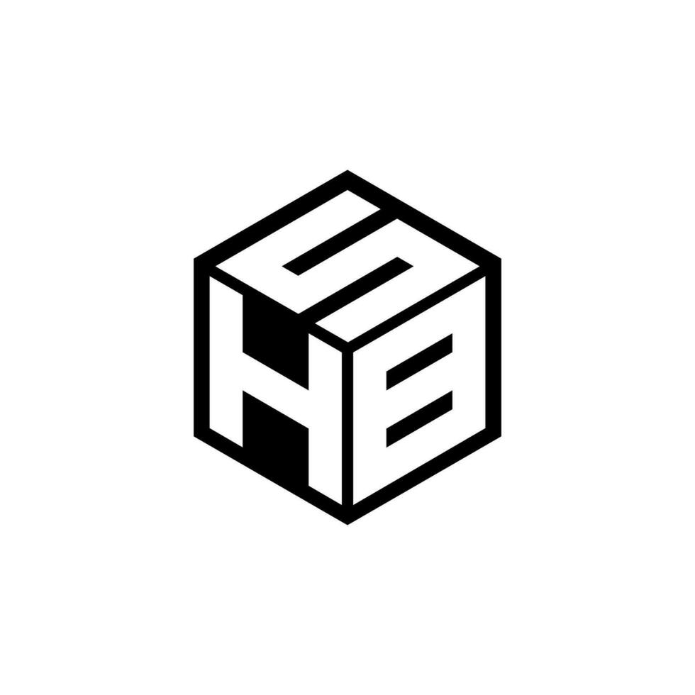 design de logotipo de carta hbs na ilustração. logotipo vetorial, desenhos de caligrafia para logotipo, pôster, convite, etc. vetor