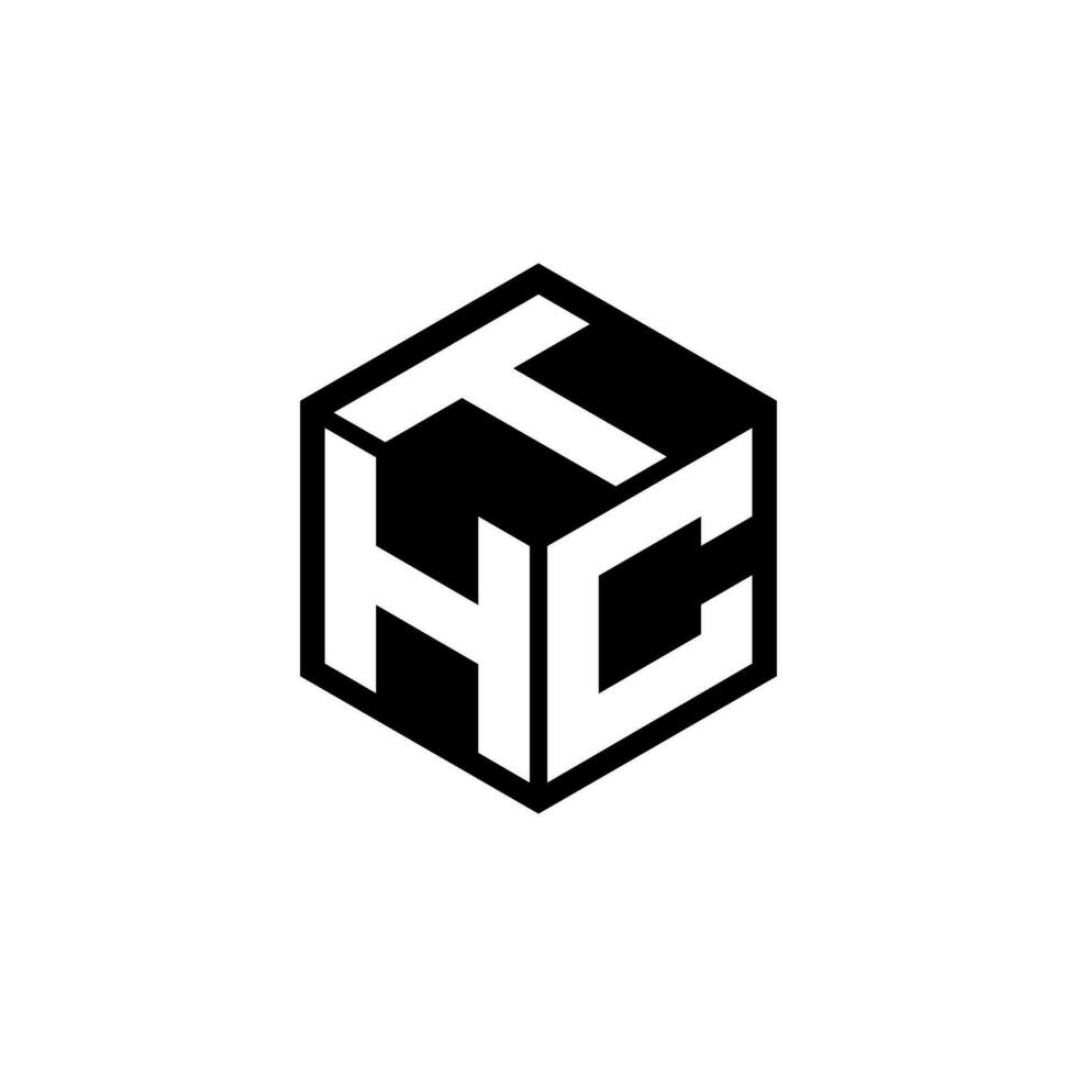 design de logotipo de carta hct na ilustração. logotipo vetorial, desenhos de caligrafia para logotipo, pôster, convite, etc. vetor