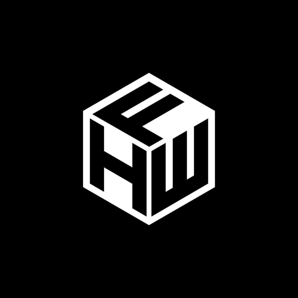 hwf carta logotipo Projeto dentro ilustração. vetor logotipo, caligrafia desenhos para logotipo, poster, convite, etc.