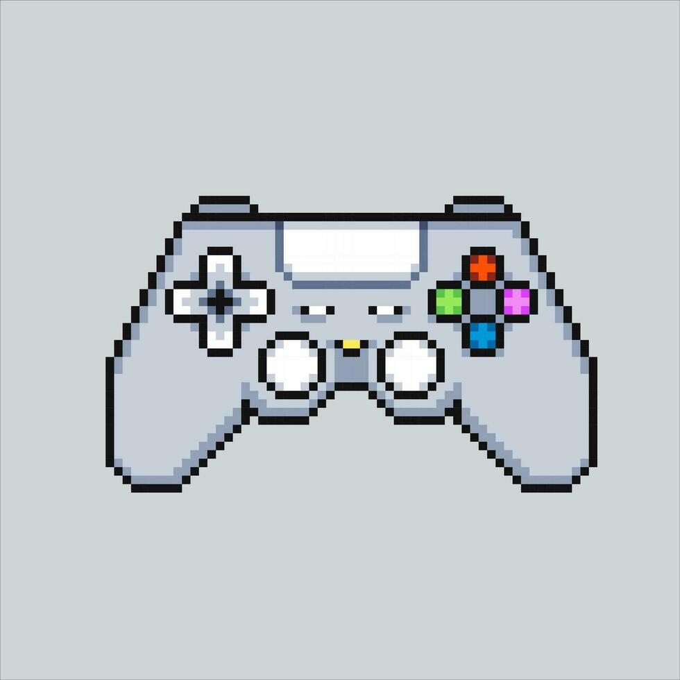 pixel arte ilustração controle de video game. pixelizada controle de video game. console controle de video game controlador ícone pixelizada para a pixel arte jogos e ícone para local na rede Internet e vídeo jogo. velho escola retrô. vetor