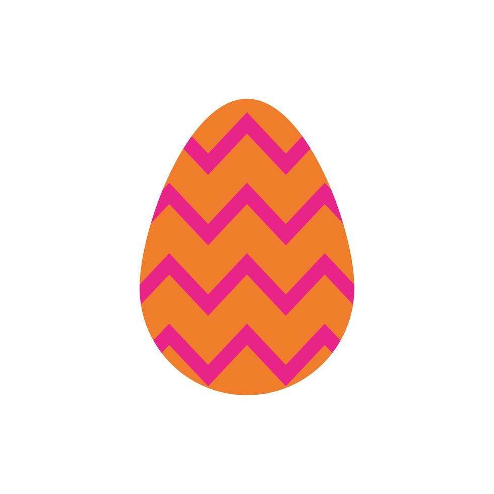 ovo de páscoa pintado com linhas geométricas estilo simples vetor