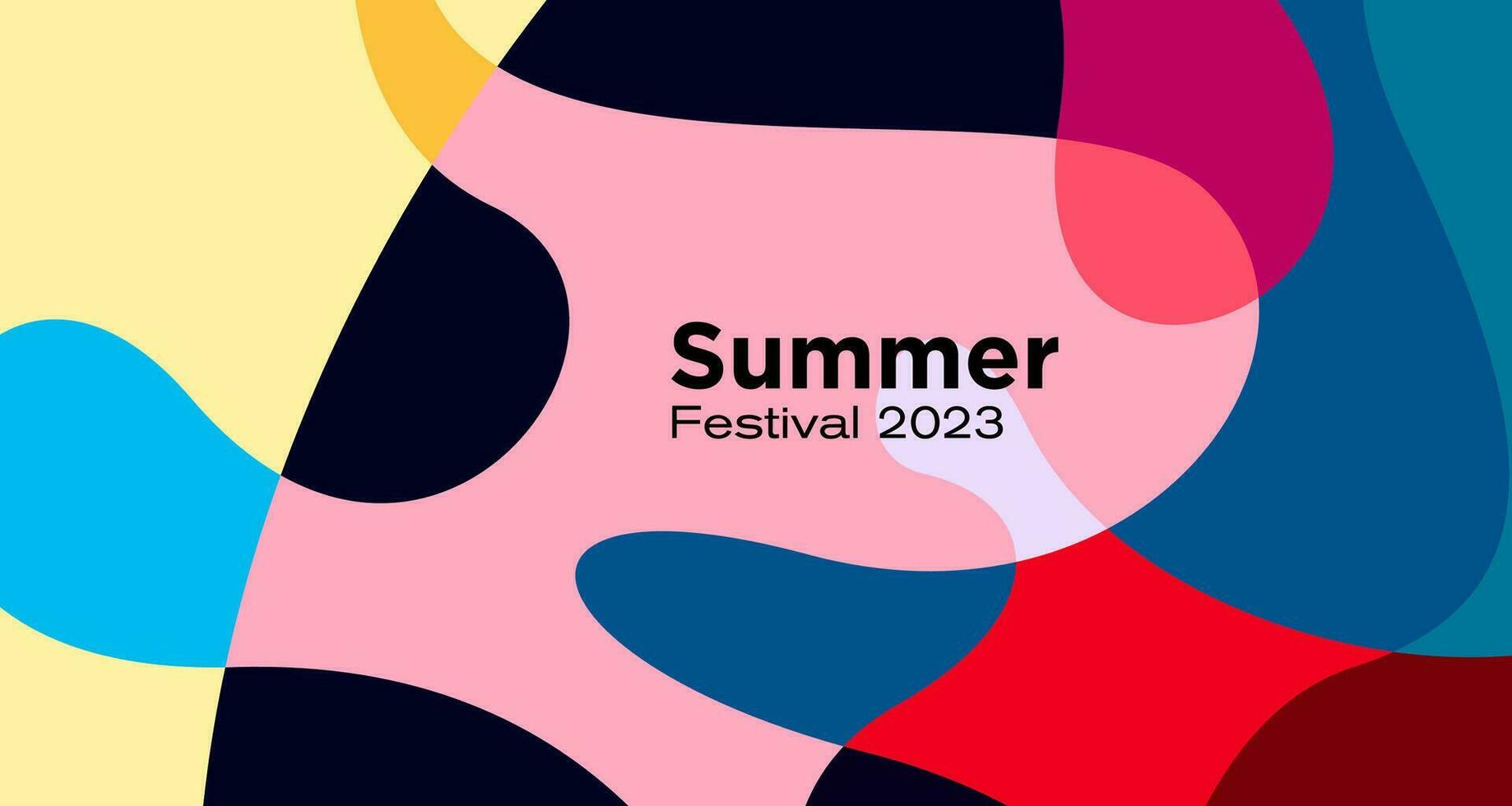 vetor colorida abstrato fluido fundo para verão festival 2023