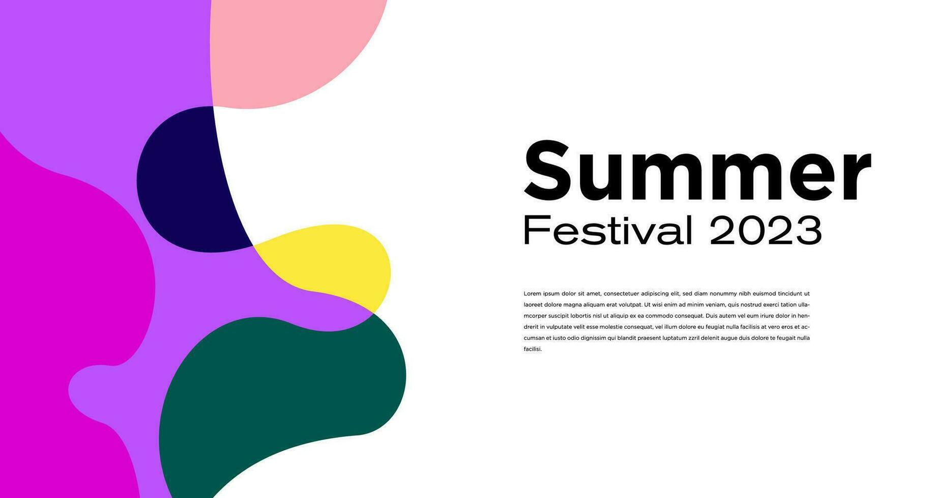 vetor colorida líquido abstrato fundo para verão festival 2023