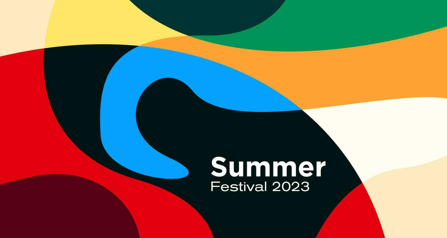 vetor colorida abstrato fluido fundo para verão festival 2023