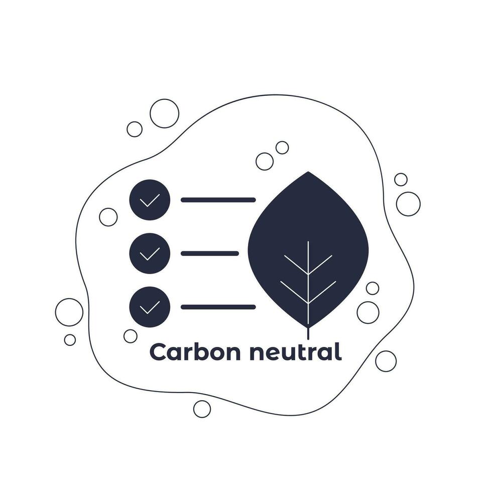 ícone neutro de carbono, design vetorial vetor