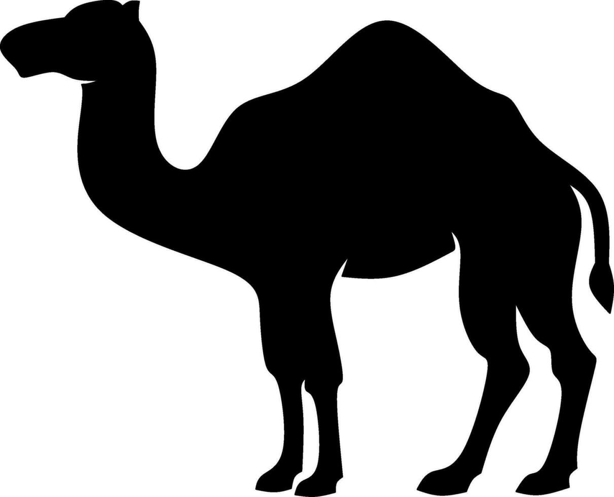 camelo ícone vetor ilustração. silhueta camelo dromedário ícone para gado, comida, animal e eid al adha evento. gráfico recurso para qurban Projeto dentro islamismo e muçulmano cultura