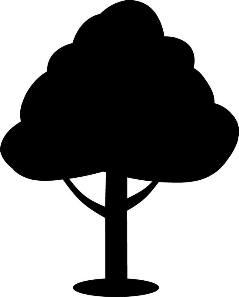 árvore ícone vetor ilustração. árvore silhueta para ícone, símbolo ou placa. solteiro árvore símbolo para Projeto sobre plantar, floresta, natureza, meio Ambiente e ecologia. simples solteiro ícone do plantar