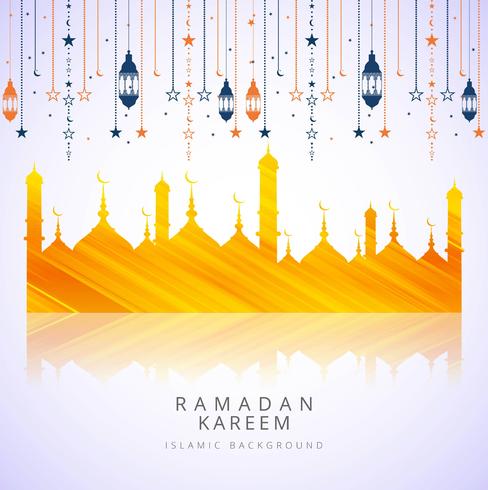 Ramadan Kareem islâmico cartão elegante fundo vector