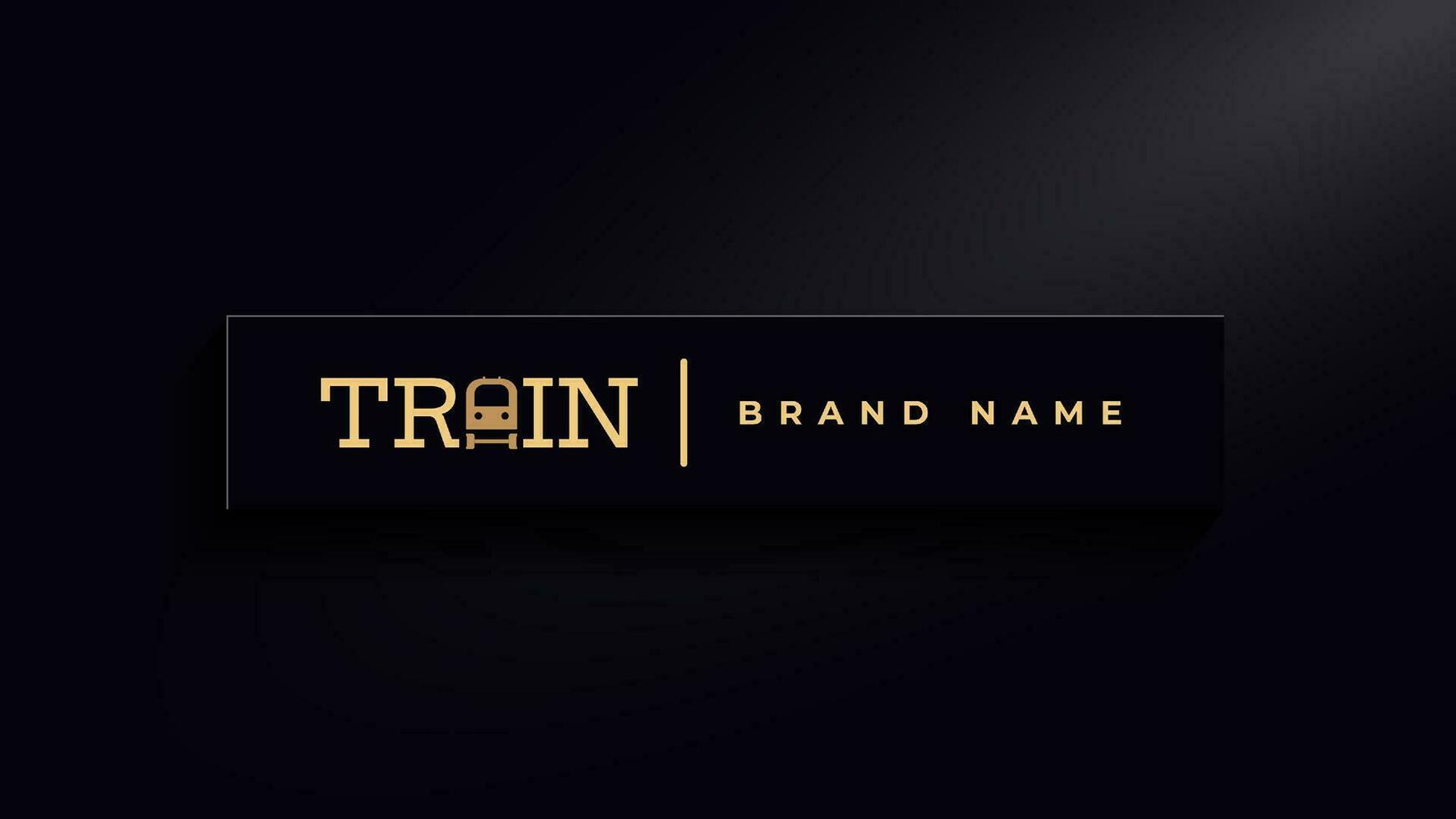 trem marca nominativa logotipo Projeto vetor