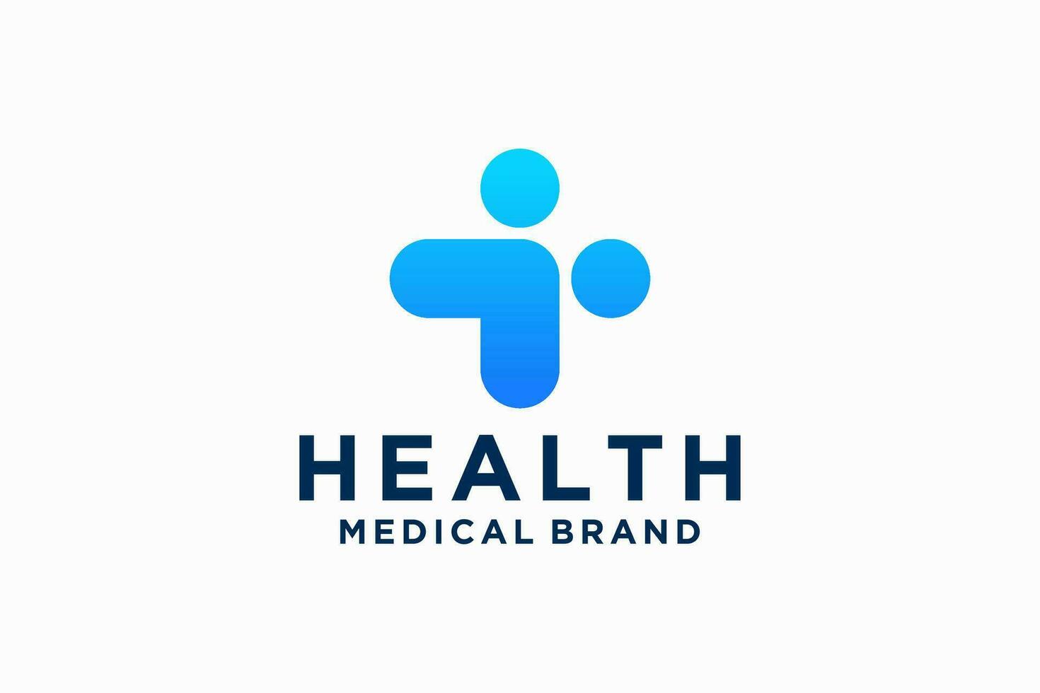 moderno cuidados de saúde médico logotipo. geométrico linear arredondado Cruz placa saúde ícone isolado em branco fundo. plano vetor logotipo Projeto modelo elemento.