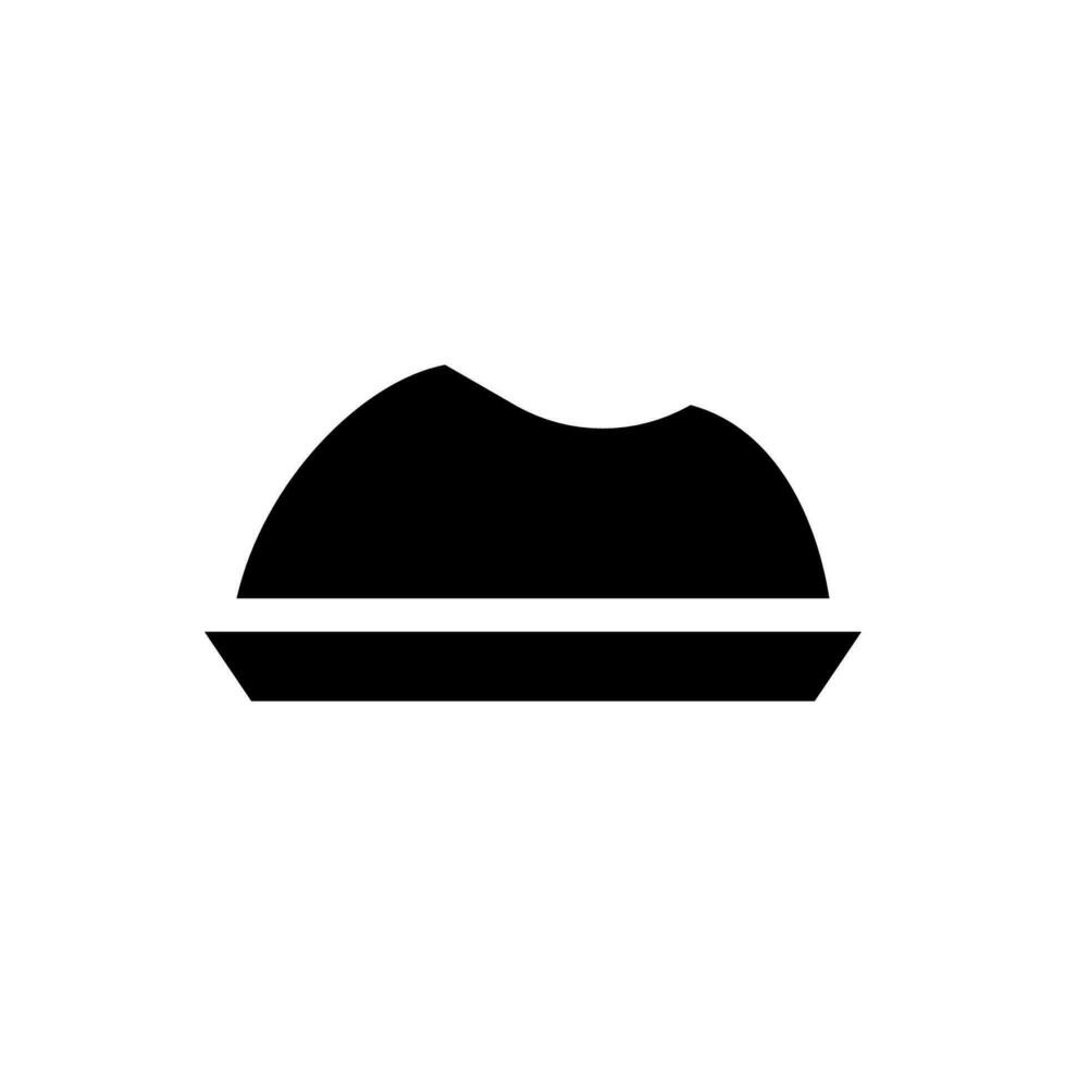 Comida prato ícone, logotipo isolado em branco fundo vetor