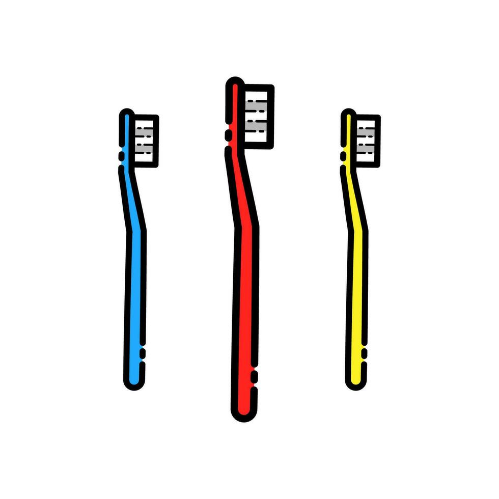 ilustração do uma escova de dente ferramenta dentro uma plano Projeto estilo vetor