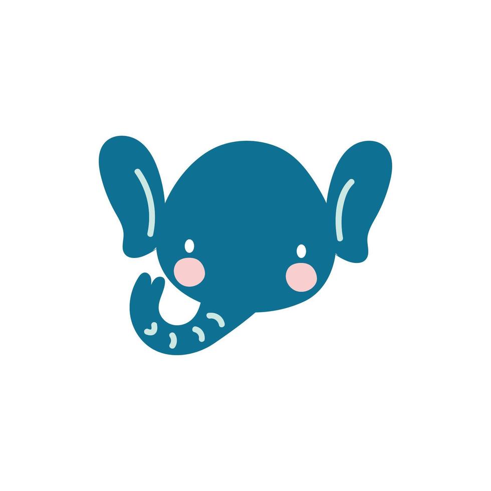 ícone de personagem animal selvagem elefante fofo vetor