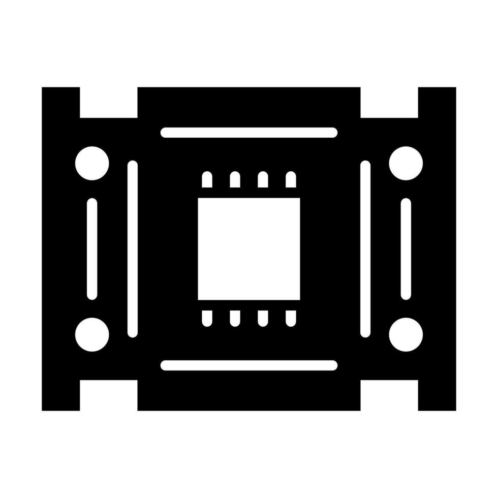 pcb borda vetor glifo ícone para pessoal e comercial usar.