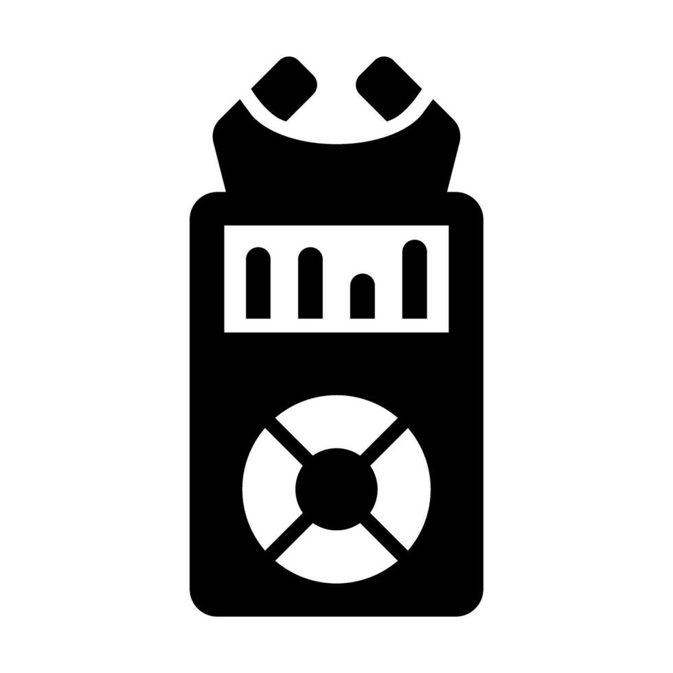 audio gravador vetor glifo ícone para pessoal e comercial usar.