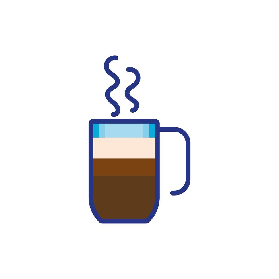 ícone isolado bebida caneca de café vetor