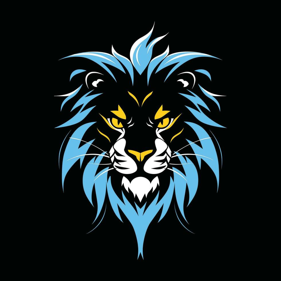 leão mascote logotipo para esport. leão camiseta Projeto. leão logotipo. leão adesivo vetor