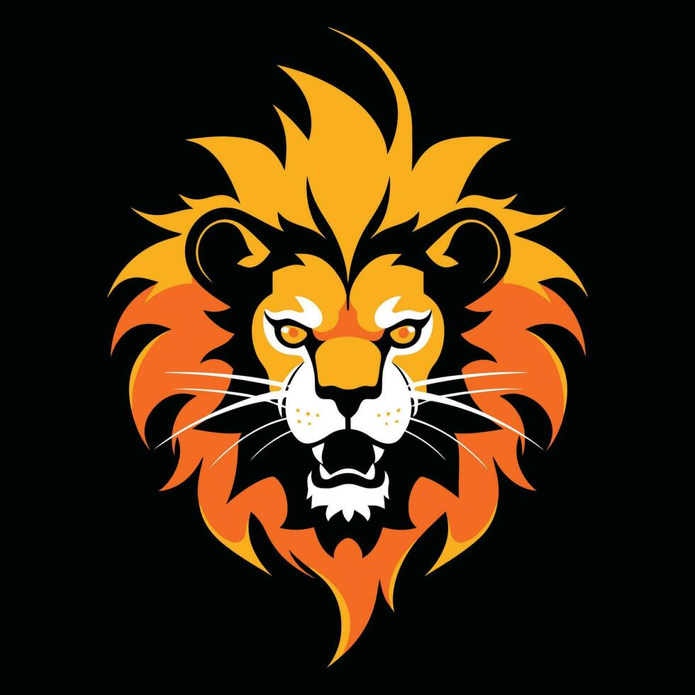 leão mascote logotipo para esport. leão camiseta Projeto. leão logotipo. leão adesivo vetor