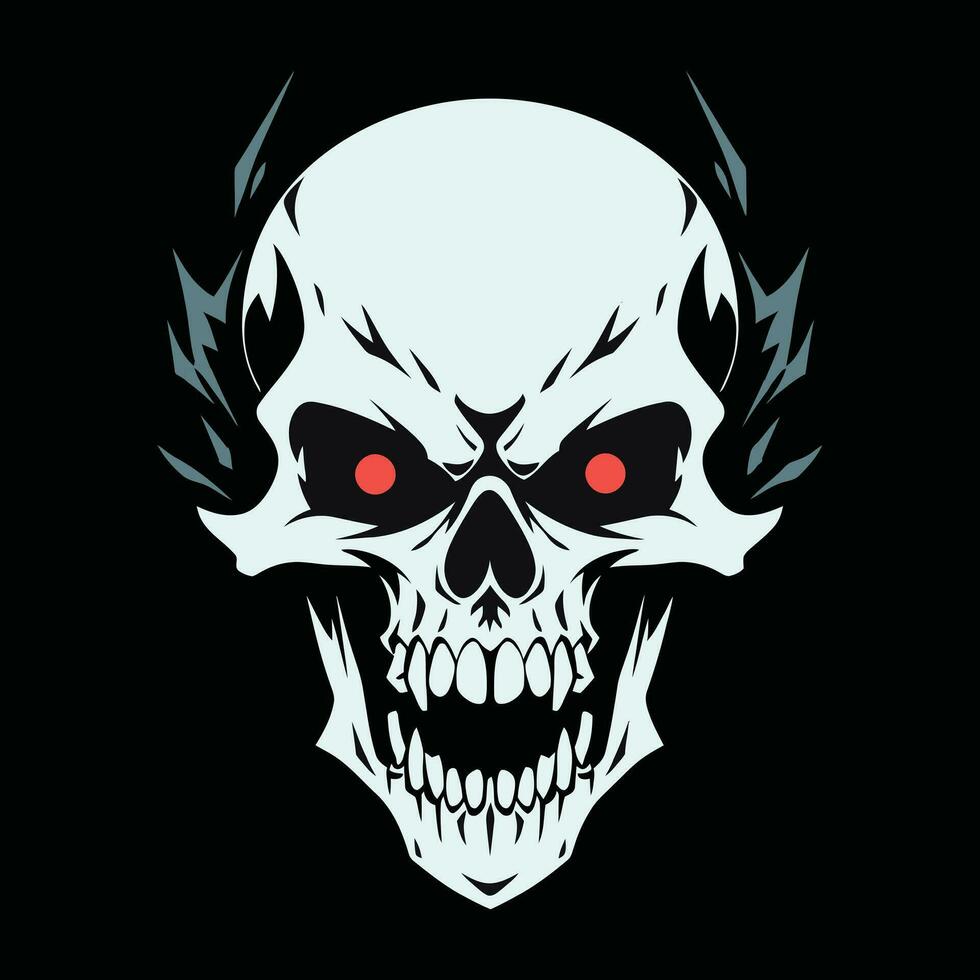 crânio mascote logotipo para esport. crânio camiseta Projeto. crânio logotipo. crânio adesivo vetor
