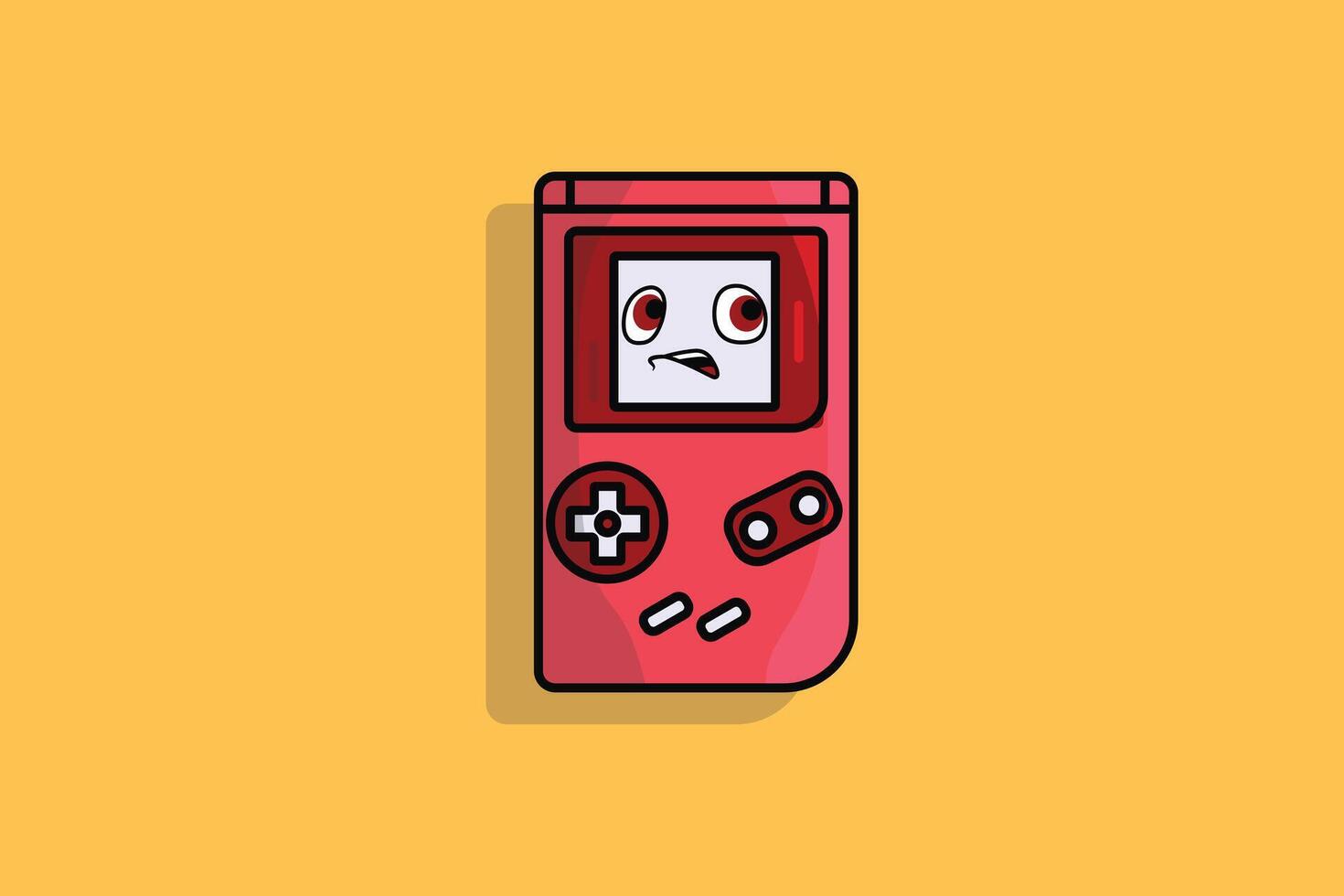 fofa desenho animado jogos console dispositivo vetor ilustração. jogos mascote e tecnologia jogos objetos ícone conceito. jogos controlador ou jogos console vetor Projeto. jogos mascote logotipo.