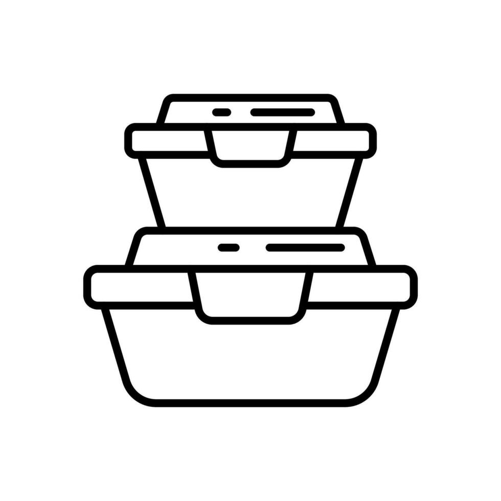 Comida recipiente ícone dentro vetor. ilustração vetor