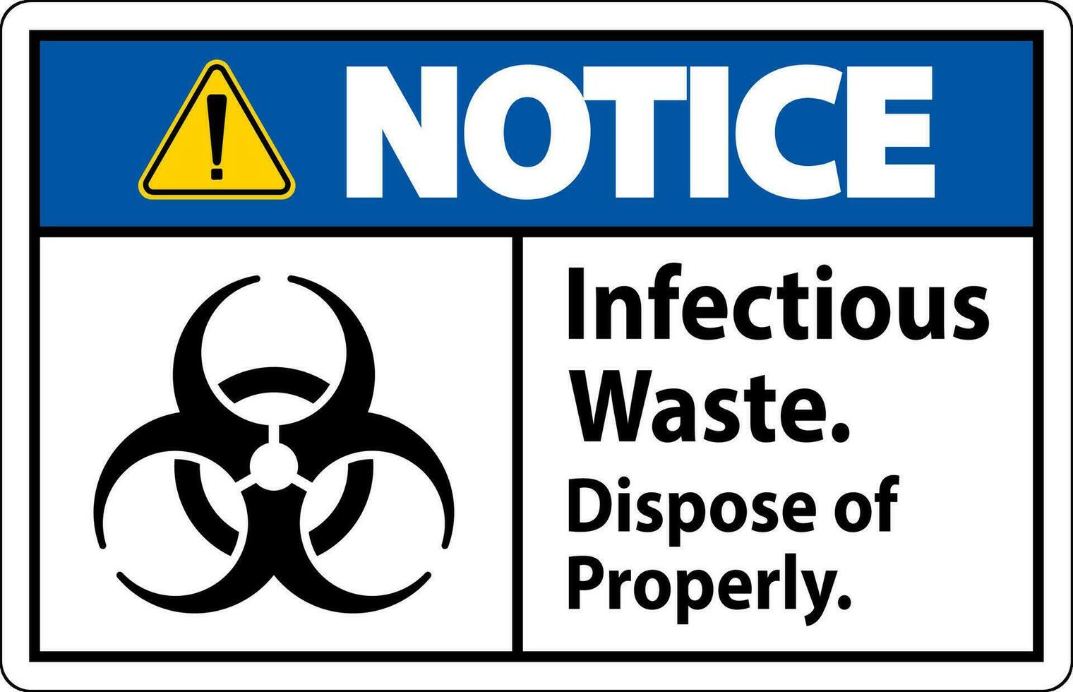 risco biológico aviso prévio rótulo infeccioso desperdício, dispor do devidamente vetor
