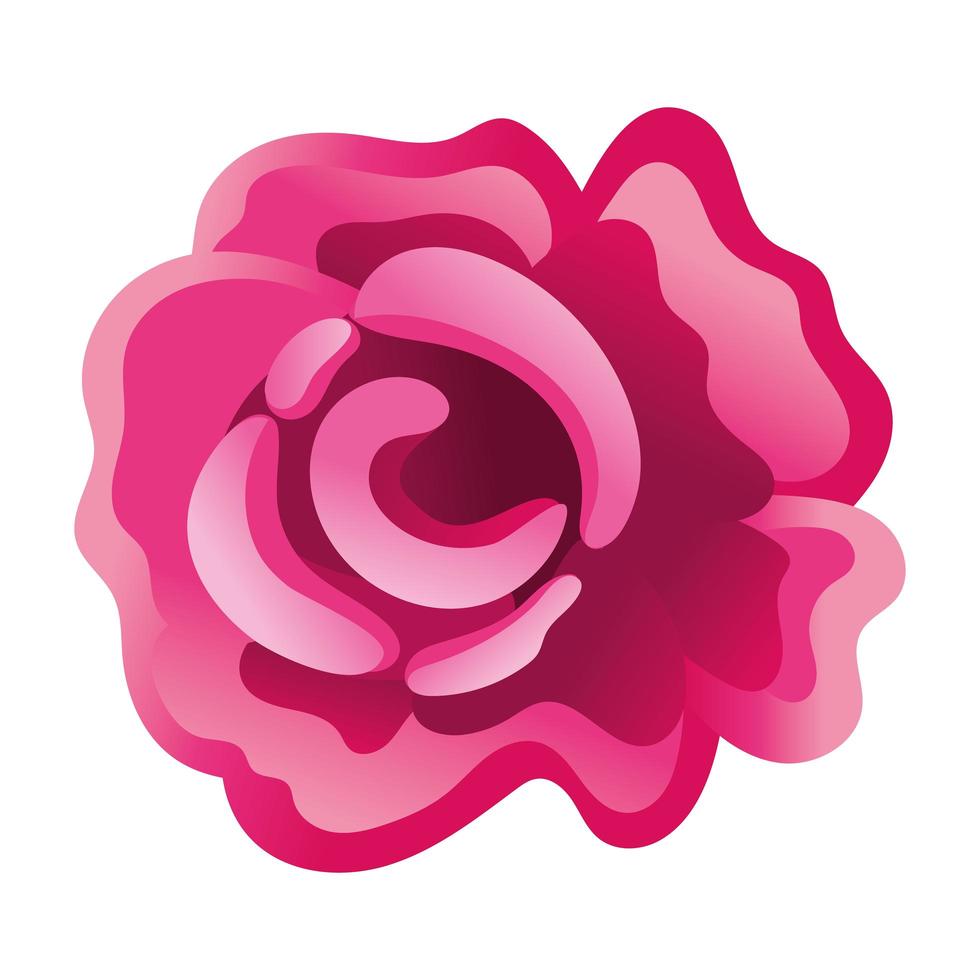 ícone de estilo gradiente de lindo jardim de flores de rosas vetor
