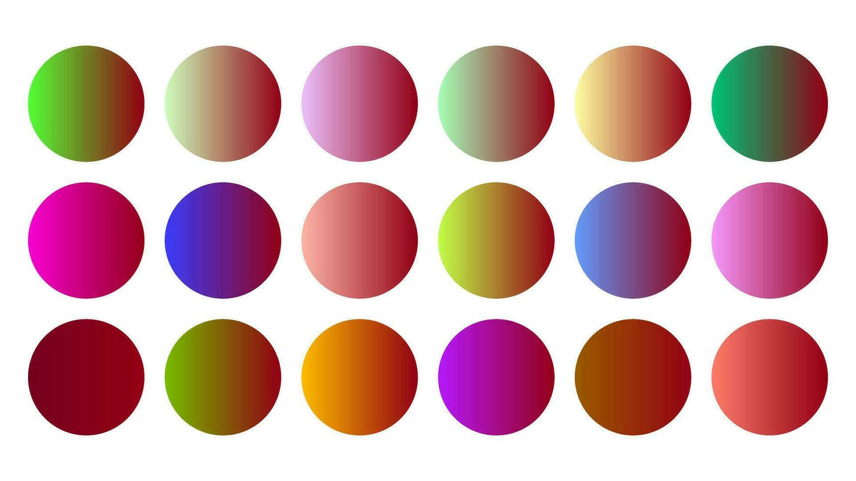 colorida carmim cor sombra linear gradiente paleta amostras rede kit círculos modelo conjunto vetor