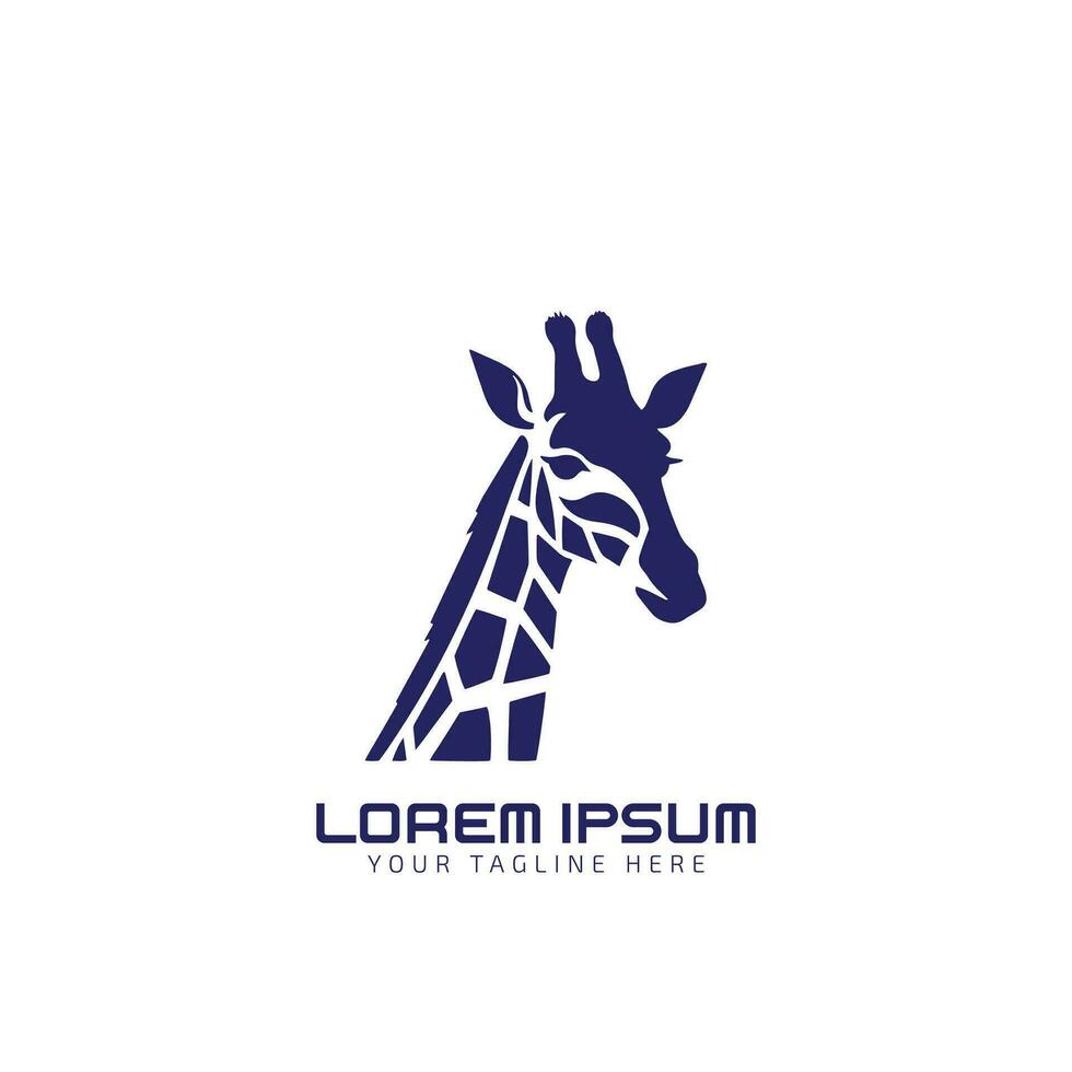 vetor ilustração do uma girafa logotipo. isolado branco fundo. ícone girafa lado Visão perfil.