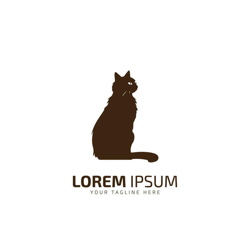 gato logotipo ícone gato silhueta gato isolado vetor ilustração gato Projeto modelo