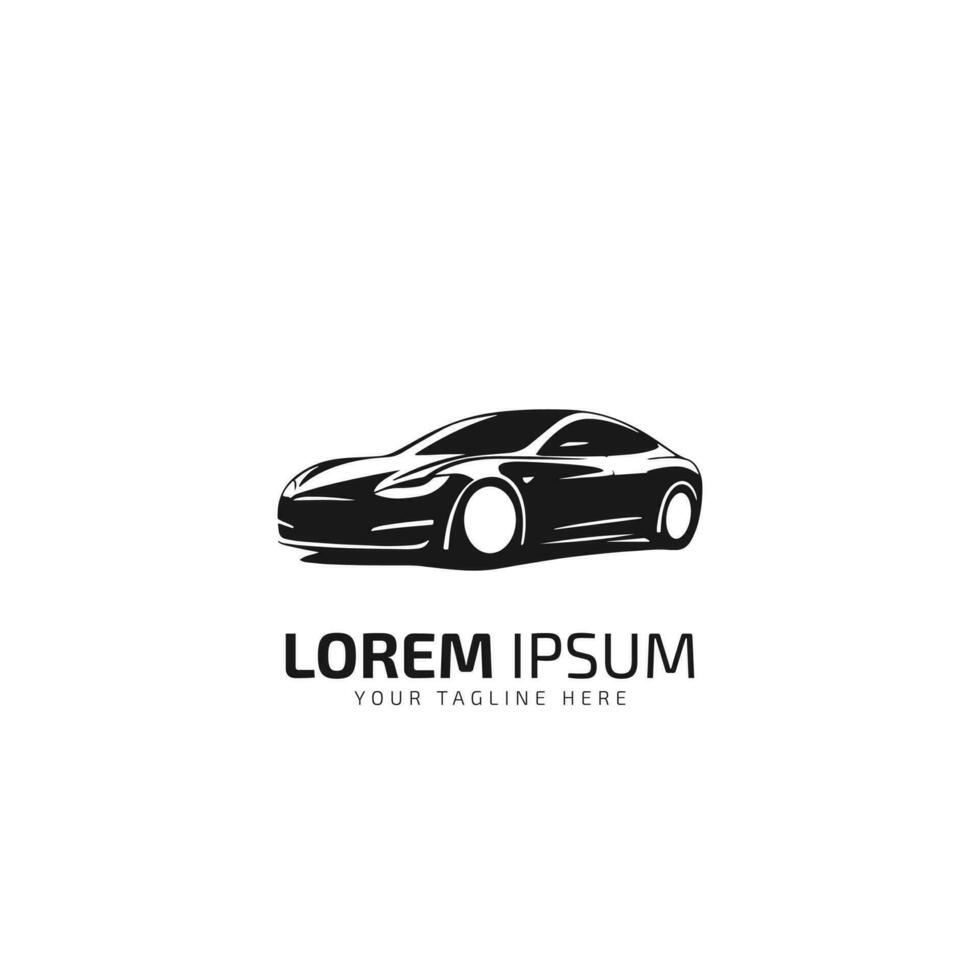 carro logotipo ícone carro silhueta carro isolado vetor ilustração Projeto modelo em branco fundo.