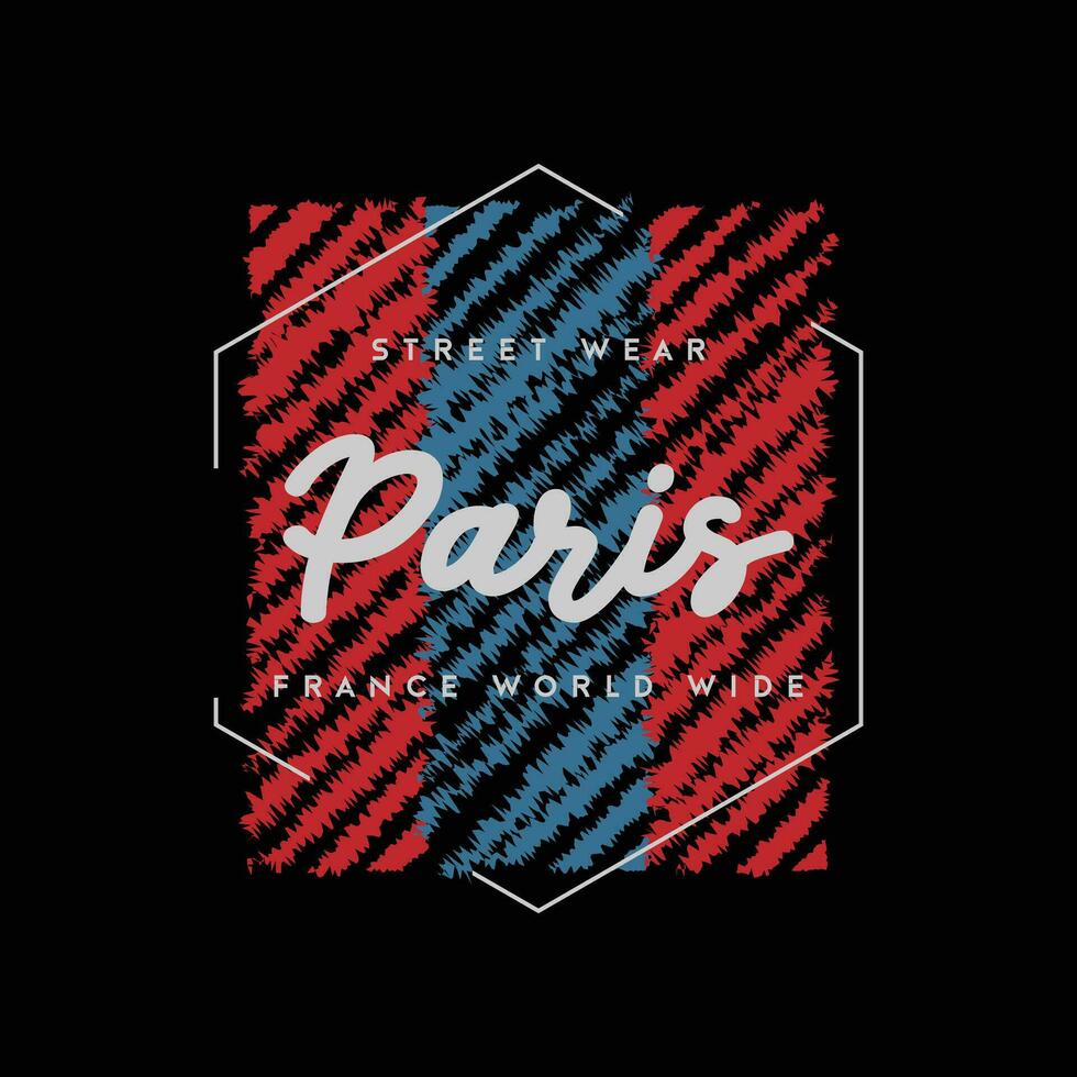 tipografia de ilustração de paris. perfeito para design de camiseta vetor