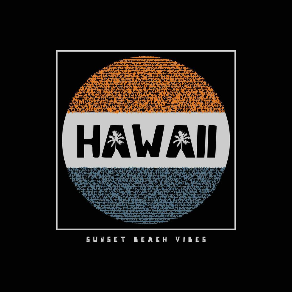 ilustração surfar dentro Havaí. vintage Projeto. esporte tipografia, camiseta gráficos, imprimir, poster, bandeira, folheto, cartão postal vetor