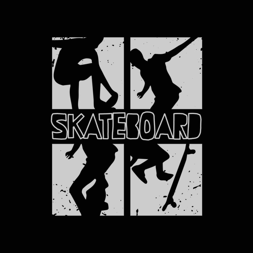 skate ilustração tipografia para t camisa, poster, logotipo, adesivo, ou vestuário mercadoria. vetor