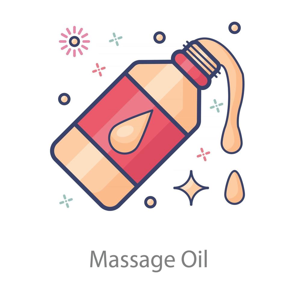 óleo de massagem spa vetor
