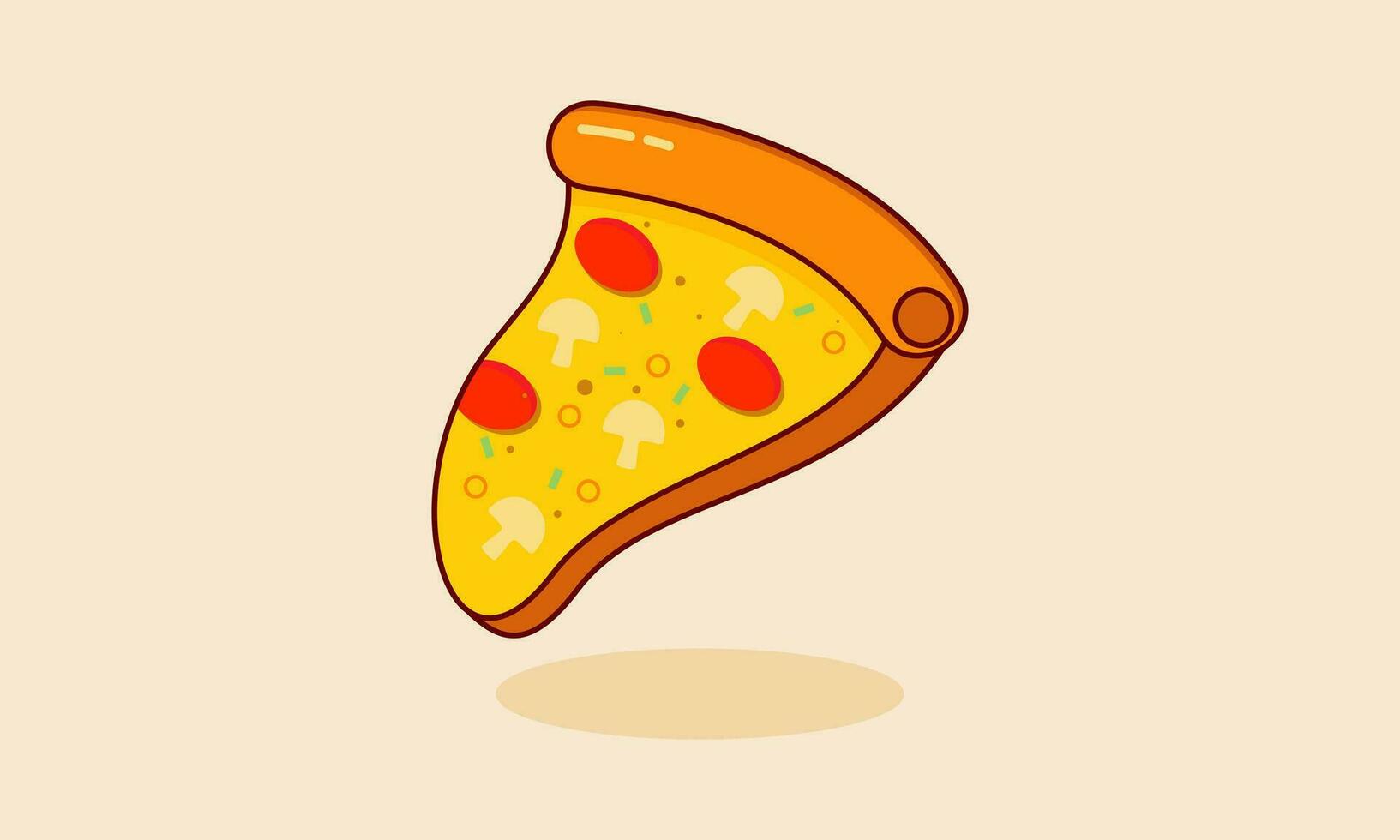 delicioso e fresco ilustração do uma fatia do pizza vetor