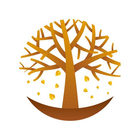 Vetores de elementos exclusivos de logotipo de árvore