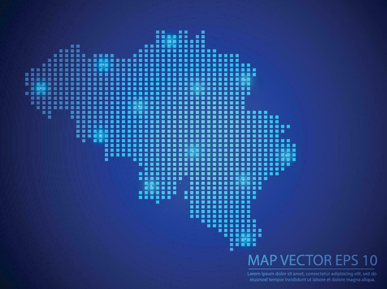 quadrado ponto mapa azul cor, Bélgica mapa com luz em azul fundo vetor