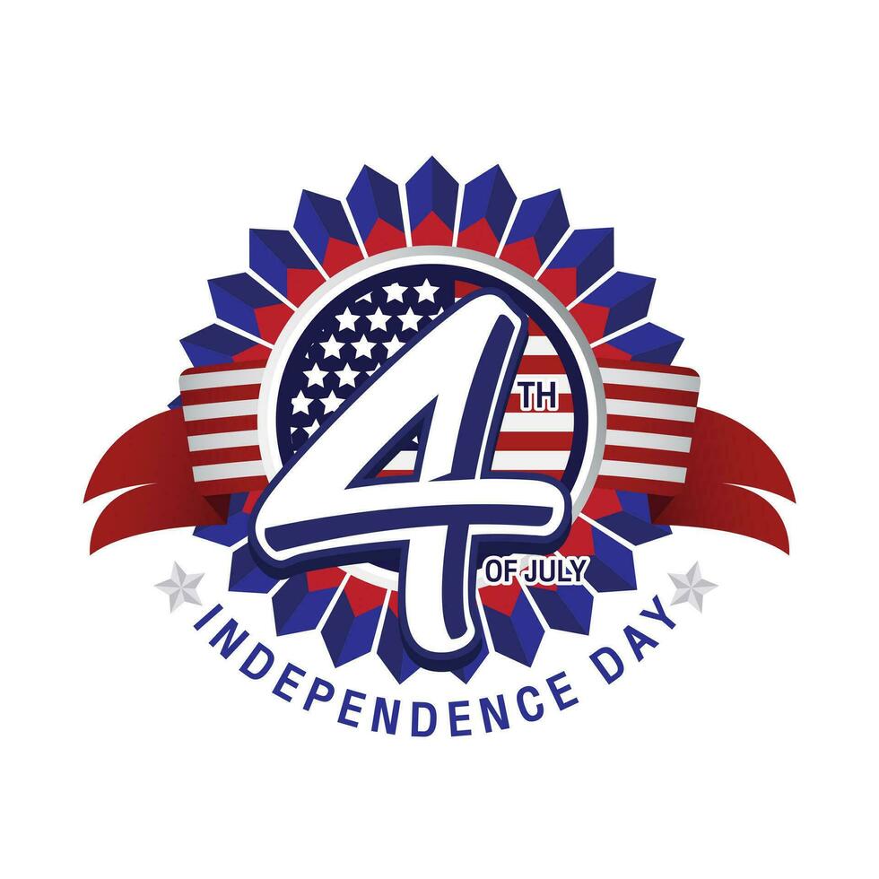 feliz independência dia, EUA, 4 º do julho. vetor ilustração.