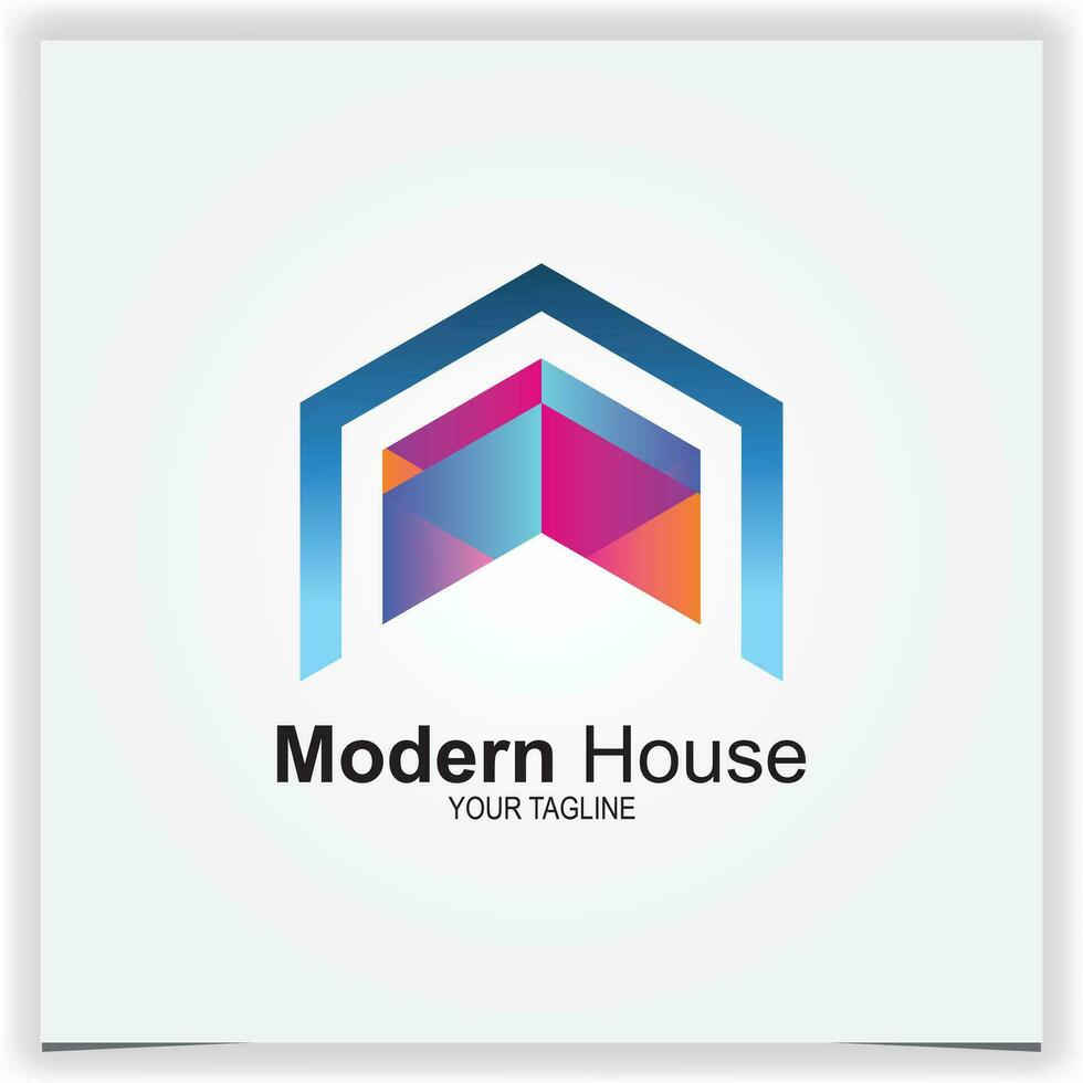 logotipo da casa moderna modelo elegante premium vetor eps 10