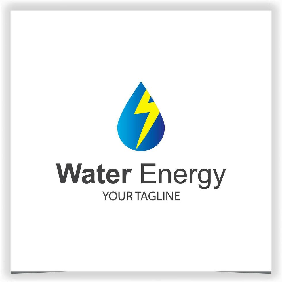 solta água e poder energia relâmpago parafuso logotipo Prêmio elegante modelo vetor eps 10