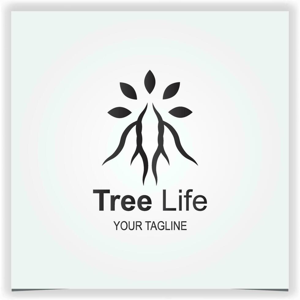 árvore logotipo Projeto idéia com criativo conceito logotipo Prêmio elegante modelo vetor eps 10