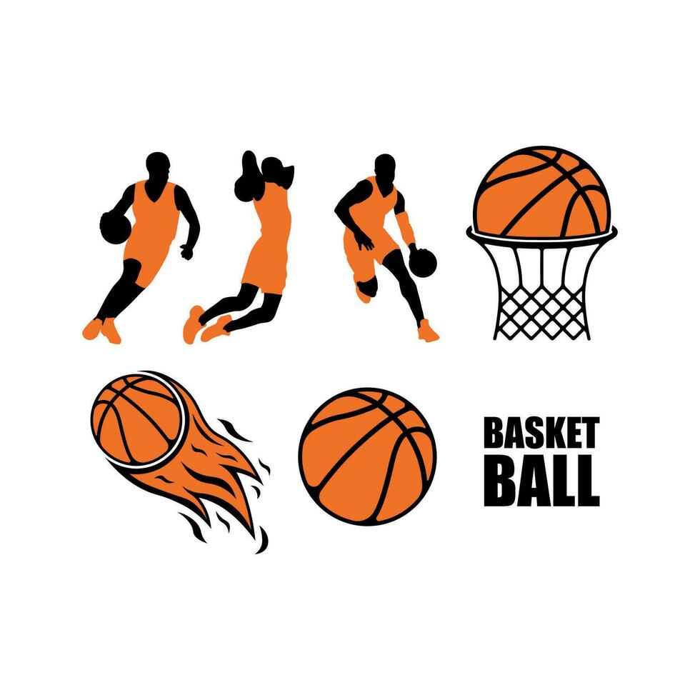 basquetebol vetor conjunto ilustração