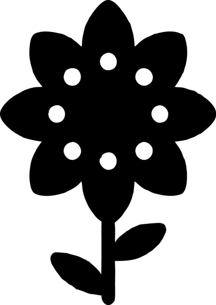 ícone de flor negra vetor