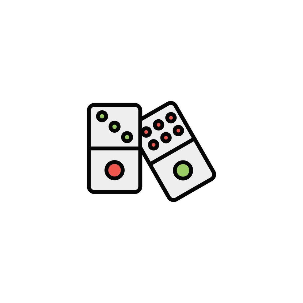 dominó ícone. plano ilustração do dominó vetor ícone para rede Projeto