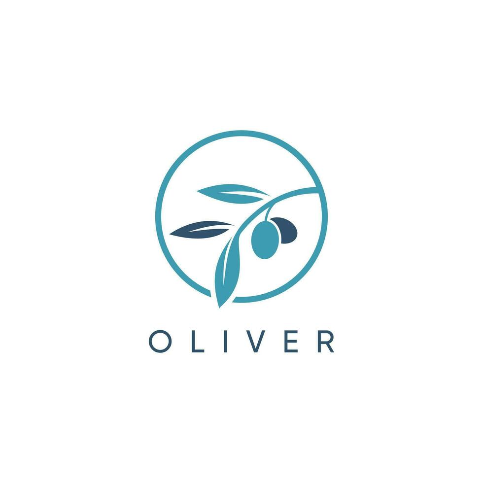 Oliva logotipo Projeto vetor com moderno criativo conceito