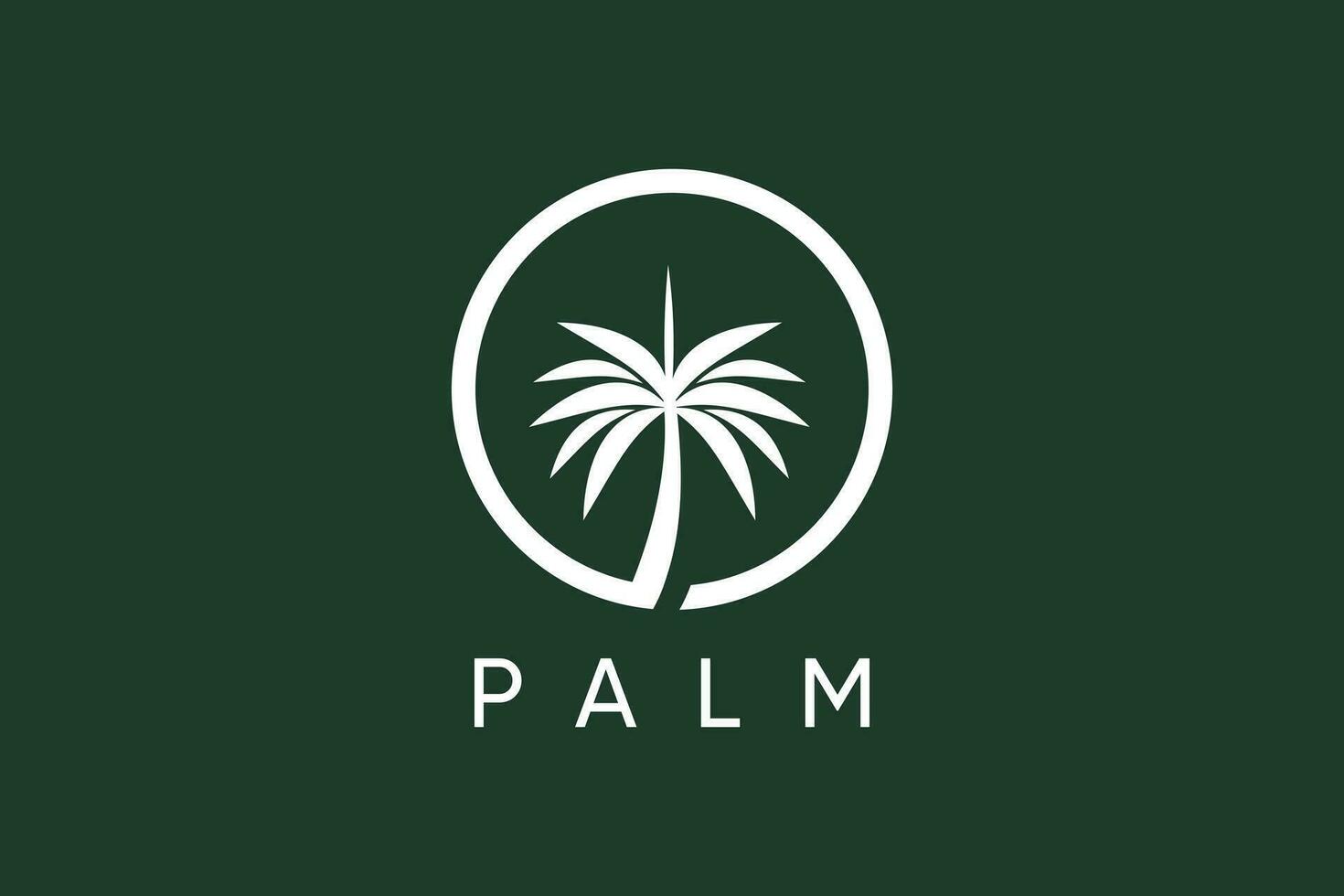 Palma logotipo Projeto vetor com moderno criativo estilo