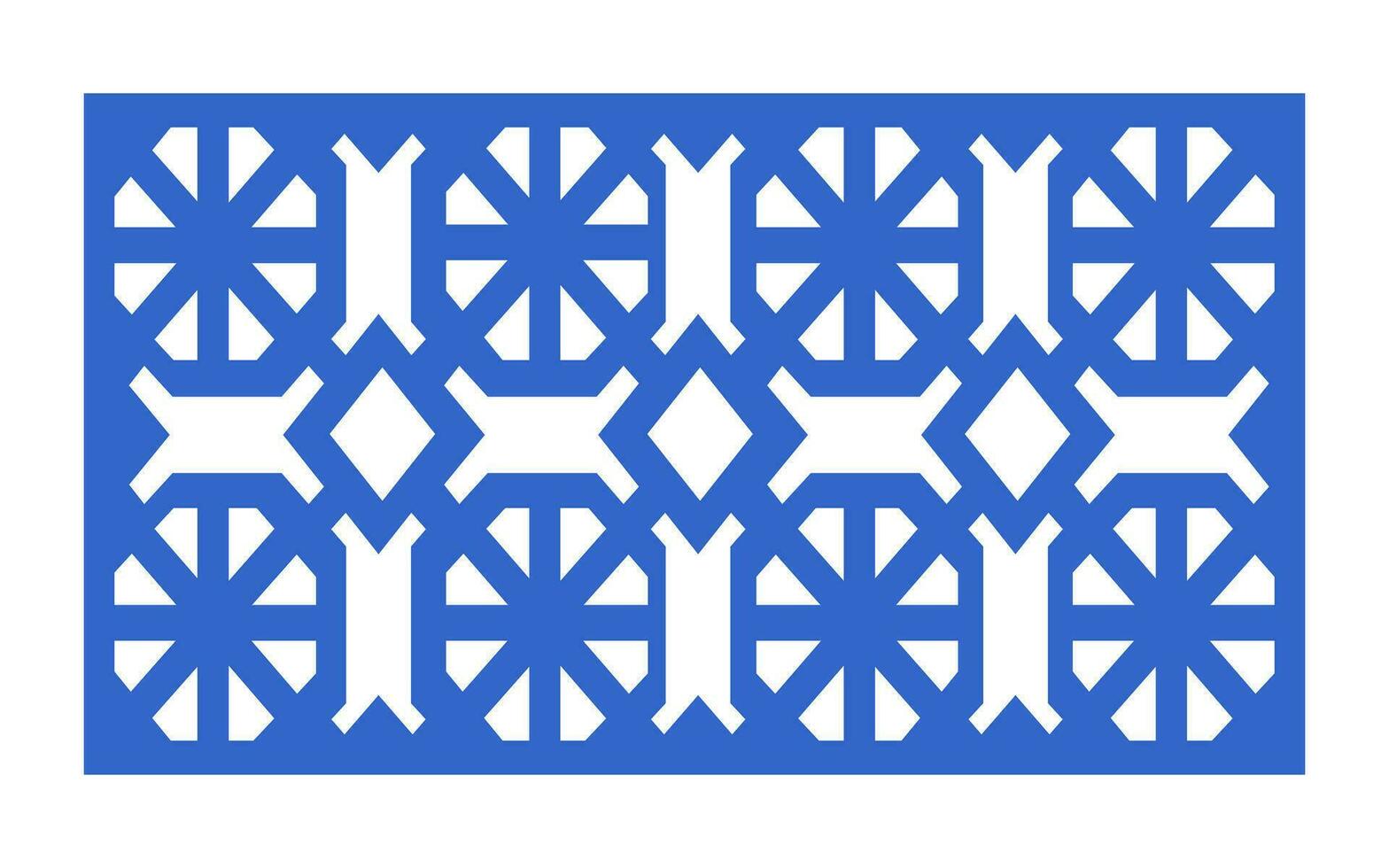 decorativo azul padrões, islâmico, floral e geométrico modelo para cnc laser corte vetor