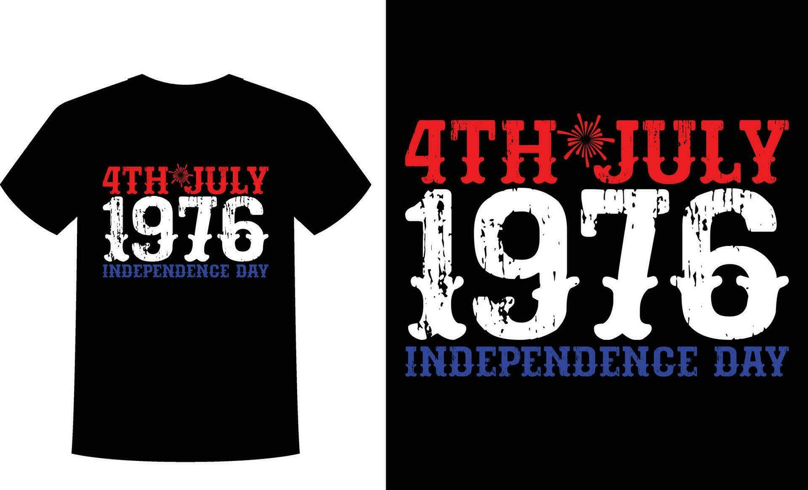 4º Julho 1976 independência dia camiseta vetor