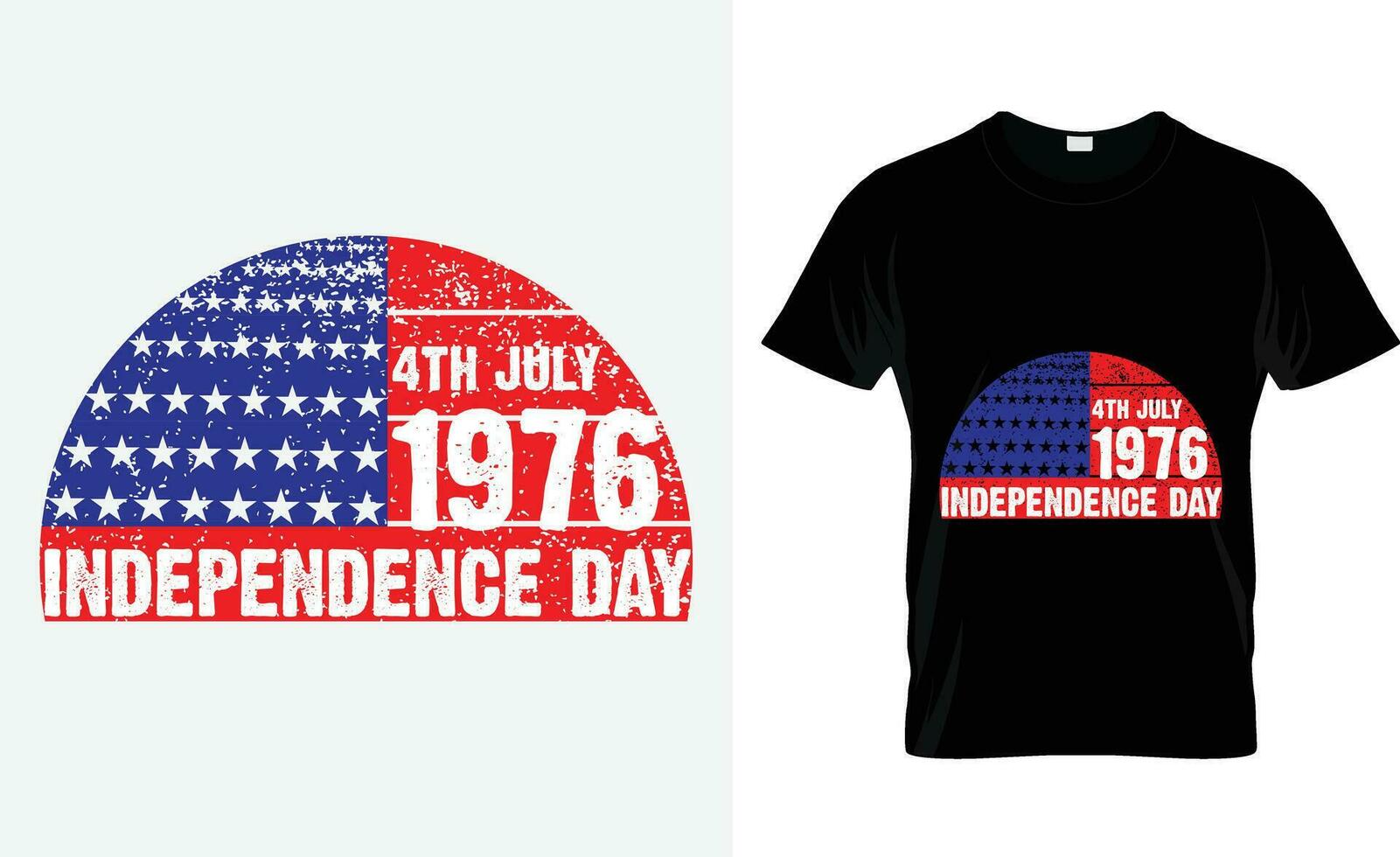 4º Julho 1976 independência dia camiseta vetor